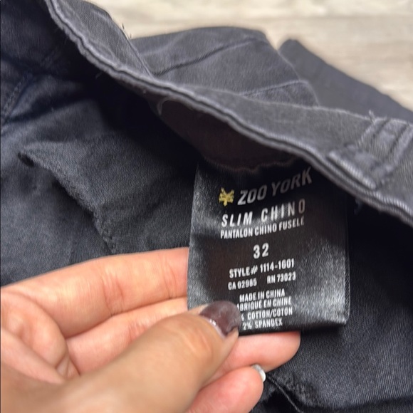 🏁 Zoo York Slim Chino Pants in Charcoal size 32 - Picture 3 of 9